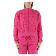Moschino Sweatshirt med dragkedja i bomull Pink, Dam