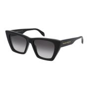 Alexander McQueen Stiliga solglasögon Am0299S Black, Dam
