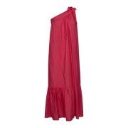 Co'Couture Asymmetrisk Klänning med Volangkant Pink, Dam
