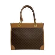 Celine Vintage Pre-owned Canvas handvskor Brown, Dam