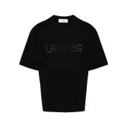 Laneus Studded Svart Bomull T-shirt Black, Herr