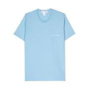 Comme des Garçons Logo-print bomull T-shirt i himmelsblå Blue, Herr