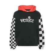 ERL Venice Checker Hoodie Stickad Black, Herr