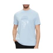 Karl Lagerfeld Crewneck T-Shirt Blue, Herr
