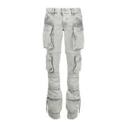 The Attico Grå Straight Cut Jeans Gray, Dam