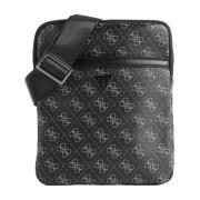 Guess Stilfull Syntetisk Skinn Messenger Väska Black, Herr