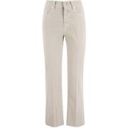 Brunello Cucinelli Kick Flare Denim Byxor Beige, Dam