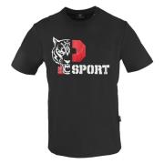 Plein Sport Kortärmad rund hals bomullst-shirt Black, Herr