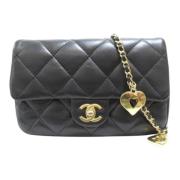 Chanel Vintage Pre-owned Laeder crossbodyvskor Black, Dam