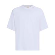 Marni Broderad Logga Bomull T-shirt White, Herr