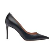 Scarosso Svarta spetsiga tå stiletto pumps Black, Dam