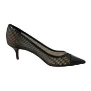 Jimmy Choo Svarta Mesh Pumps med Spetsig Tå Black, Dam