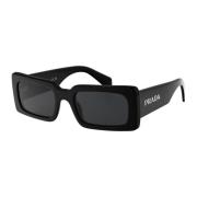 Prada Stiliga solglasögon med A07S design Black, Dam