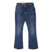 Ralph Lauren Flare Crop Jeans Blue, Dam