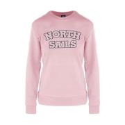 North Sails Dam Sweatshirt Rund Hals Bomull Polyester Pink, Dam