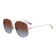 Dior Rose Gold/Brown Blue Shaded Sunglasses Yellow, Dam