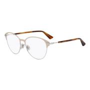 Dior Rose Gold Silver Eyewear Frames Brown, Unisex