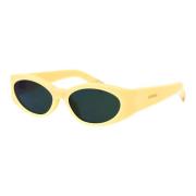 Jacquemus Ovala Solglasögon för Stiligt Solskydd Yellow, Dam