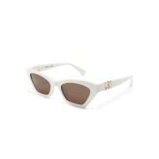 Max Mara Elegant solglasögon för vardagsbruk White, Dam