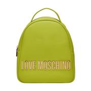 Love Moschino Fluorescerande grön syntetisk ryggsäck Green, Dam