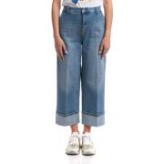 Liu Jo Flare Jeans med Manschetter Blue, Dam
