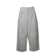 High Wide Trousers White, Dam