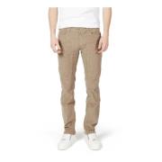 Jeckerson Mäns Beige Dragkedja Knapp Jeans Höst/Vinter Beige, Herr