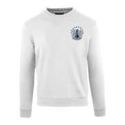 Aquascutum Herr Bomull Rund Hals Sweatshirt White, Herr