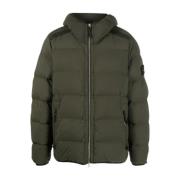 Stone Island Grön Sömlös Nylon Huva Jacka Green, Herr