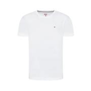 Tommy Hilfiger Avslappnad Bomull T-shirt White, Herr