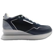 Apepazza Mid-High Marghe Navy Silver Sneakers Multicolor, Dam