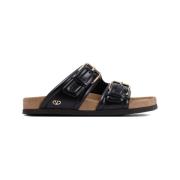 Valentino Garavani Slide Sandaler Black, Dam