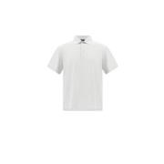 Herno Andningsbar Crepe Voile Jersey Polo Shirt White, Herr