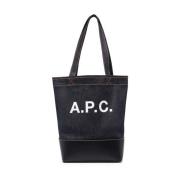 A.p.c. Blå Väskor med Läderbotten Blue, Herr