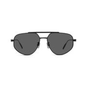 Givenchy Metall Svarta Solglasögon med Spegellinser Black, Unisex