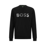Hugo Boss Spegel Effekt Casual Sweatshirt Black, Herr