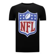 Local Fanatic NFL Shield Team Print T-shirt Herr Black, Herr