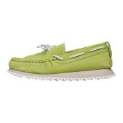 Voile Blanche Leather loafers Mokk 01 Easy Woman Green, Dam