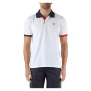 North Sails Bomull Pique Polo med Front Logo Patch White, Herr