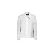 Moorer Ramie Fabric Skjorta med Modern Stil White, Dam