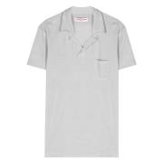 Orlebar Brown Bomull Towelling Polo Shirt Gray, Herr