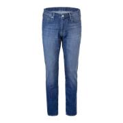 Emporio Armani Blå Regular Fit Jeans med Brand Logo Blue, Herr
