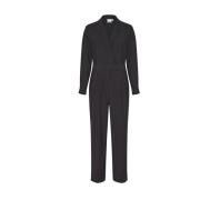 Ichi Svart Jumpsuit Viskos Polyester Kina Tillverkad Black, Dam