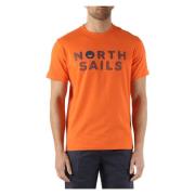 North Sails Bomull Logo T-shirt Orange, Herr