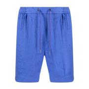 Ralph Lauren Blå Casual Flat Front Shorts Blue, Herr