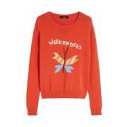 Max Mara Weekend Amica Sweaters Kollektion Orange, Dam
