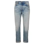 Dondup Japansk Stil Ljus Denim Jeans Blue, Herr