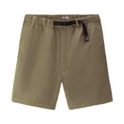 Woolrich Stretch Bomull Chino Shorts Green, Herr