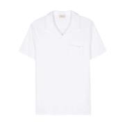 Altea Klassisk `Alicudi` Polo Shirt White, Herr