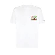 MC2 Saint Barth Randig T-shirt för Män White, Herr